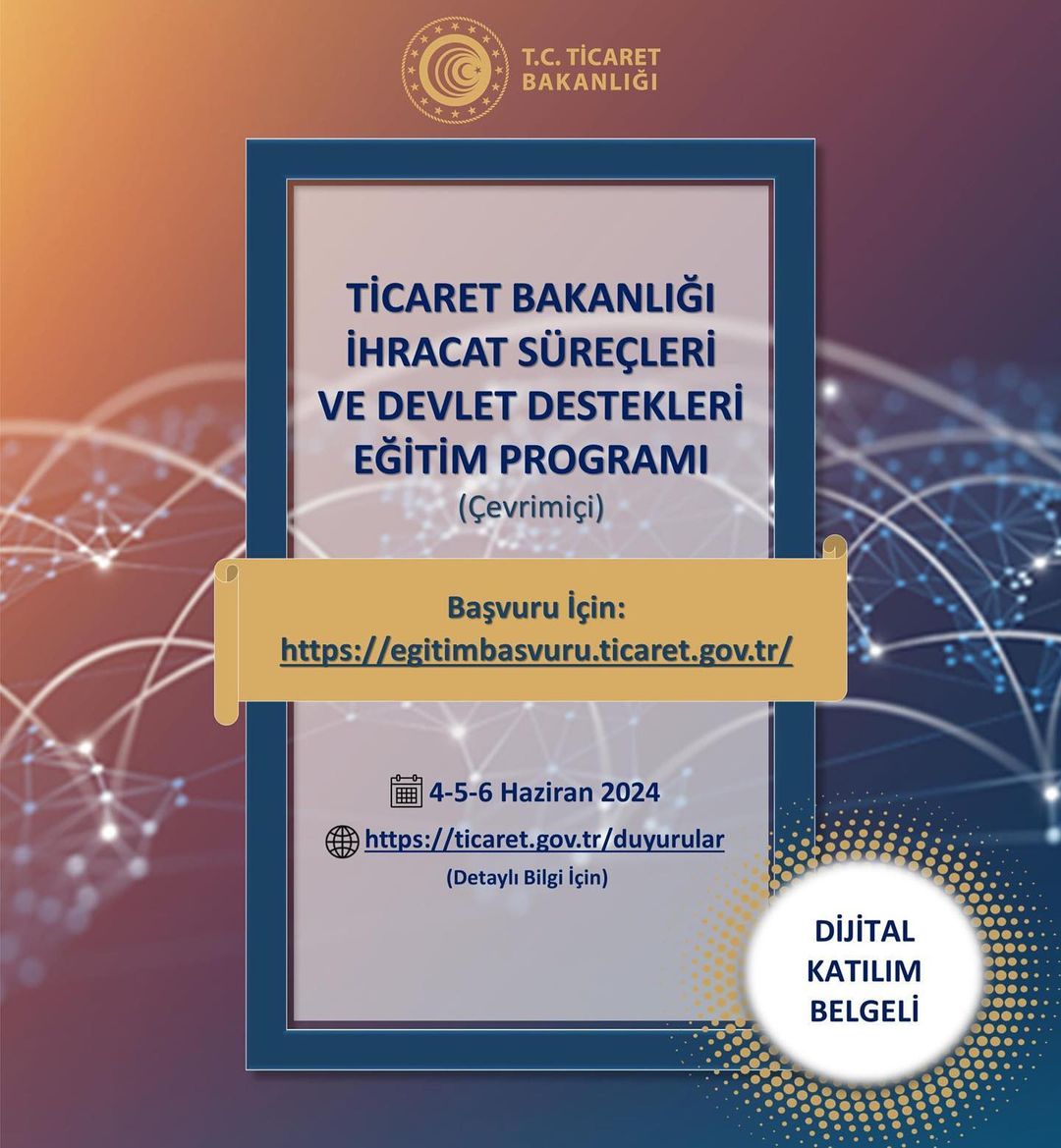 Ticaret Bakanlığı'ndan Çevrimiçi İhracat Eğitim Programı