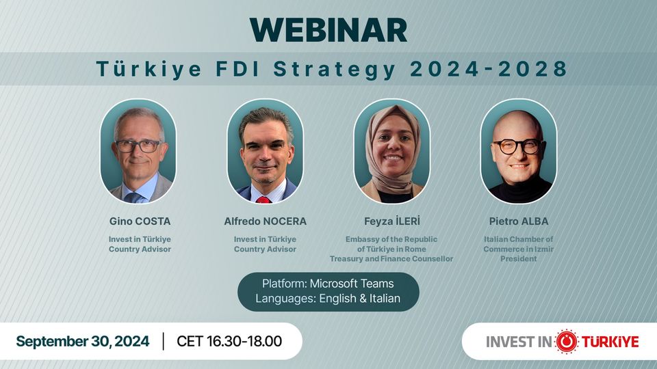 Türkiye FDI Stratejisi 2024-2028 Webinarı Başlıyor