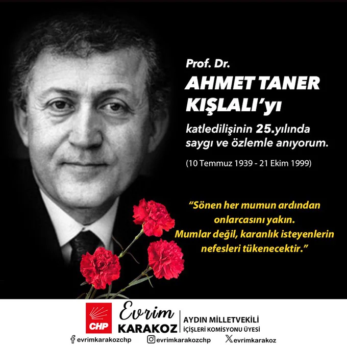 Ahmet Taner Kışlalı, Katledilişinin 25. Yılında Anıldı