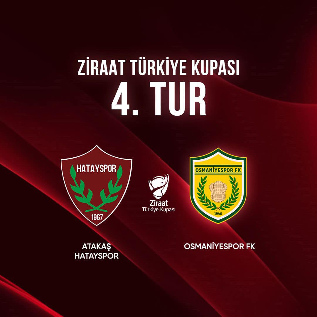 Ziraat Türkiye Kupası'nda Atakaş Hatayspor, Osmaniyespor ile Karşılaşacak