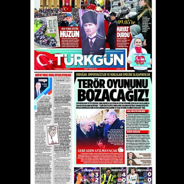 11 Kasım 2024 Türkgün Gazetesinde Neler Var?