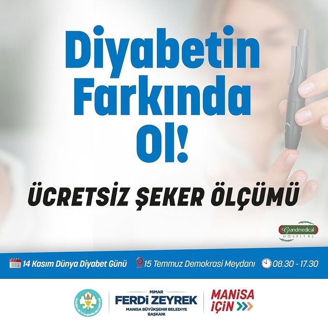 Manisa Özel Grandmedical Hastanesi Diyabet Günü Etkinliği