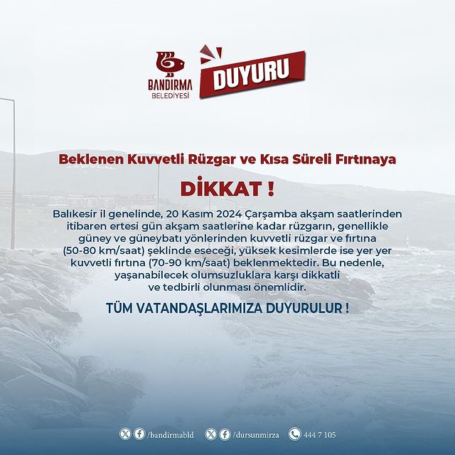 Meteoroloji'den Uyarı: Kuvvetli Rüzgar ve Fırtına Geliyor