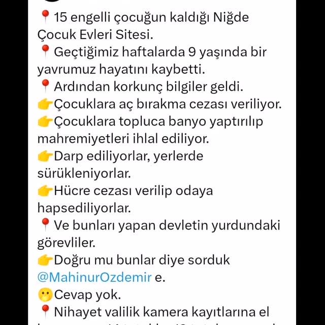 Niğde'deki Çocuk Evleri Sitesi'nde Engelli Çocuklara Yönelik İddialar Gündemde