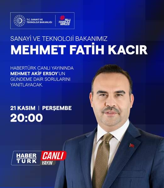 Bakan Mehmet Fatih Kacır Habertürk TV'de Gündeme Dair Soruları Yanıtlayacak