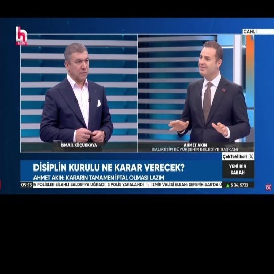 Balıkesir Belediye Başkanı Ahmet Akın, Halk TV'de Gazeteci İsmail Küçükkaya'nın Konuğu Oldu