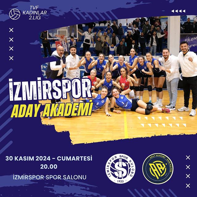 İzmirspor Kadın Voleybol Takımı Aday Akademi SK ile Karşı Karşıya