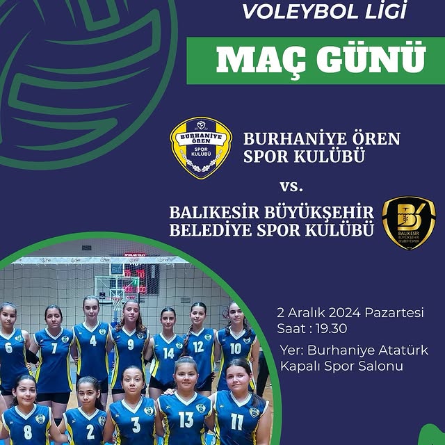 Midi Kız Voleybol Takımı Bu Akşam Balıkesir Büyükşehir Belediye Spor ile Karşılaşacak