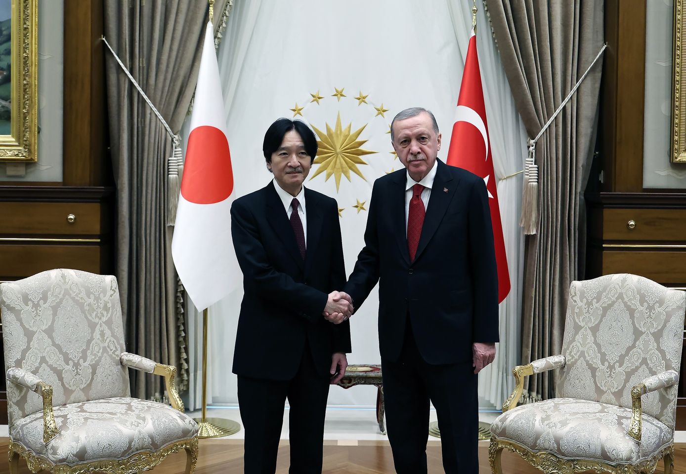 Cumhurbaşkanı Recep Tayyip Erdoğan, Japonya Veliaht Prensi Fumihito ile Görüştü