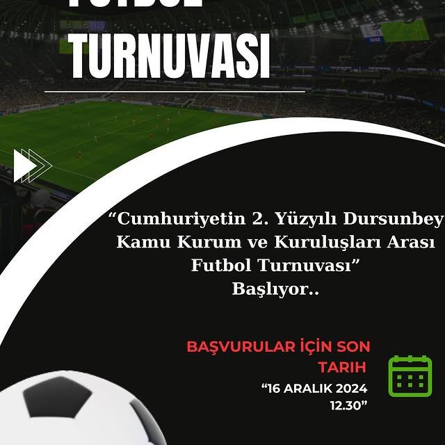 Dursunbey Kamu Kurumları Arası Futbol Turnuvası Başlıyor