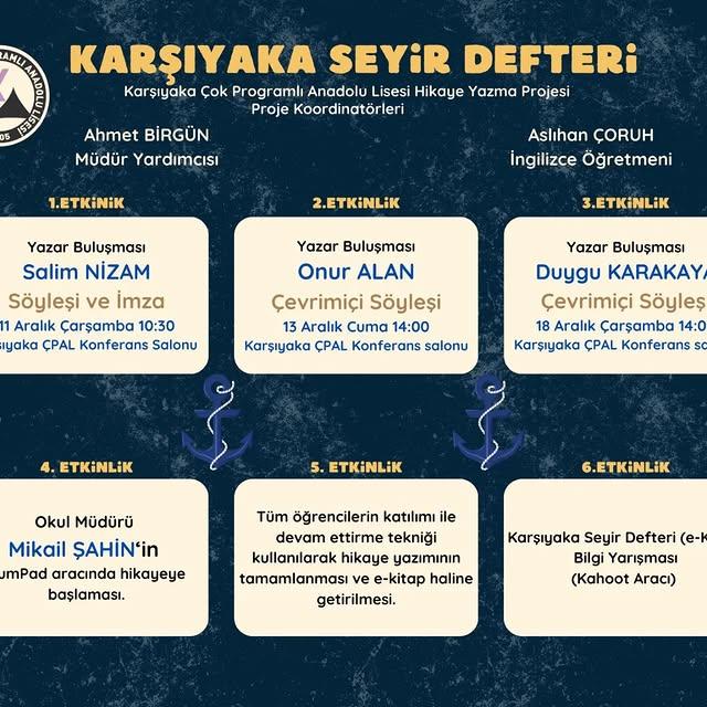 Karşıyaka’da Yazar Buluşmaları Başlıyor