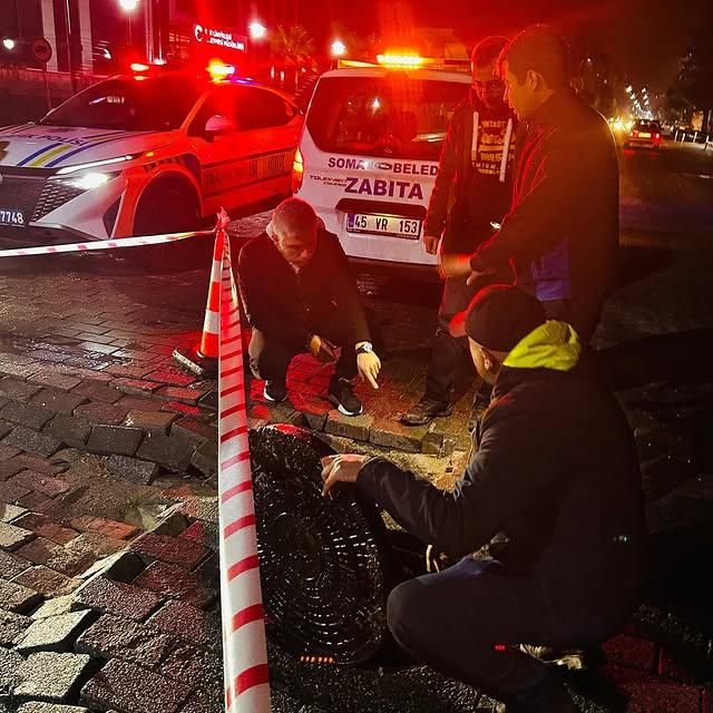 Yağmur Nedeniyle Çöken Yol Onarıma Alındı