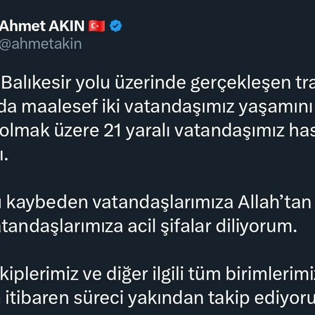 Trafik Kazası Balıkesir'de 2 Ölü, 21 Yaralı