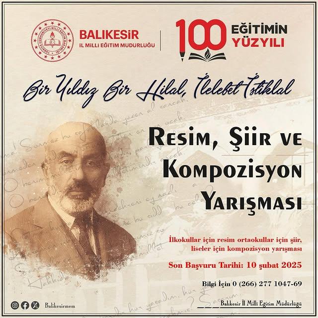 Balıkesir İl Milli Eğitim Müdürlüğü'nden Yaratıcı Yazma Yarışması Duyurusu