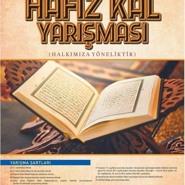 Hafızlık Yarışması Duyurusu