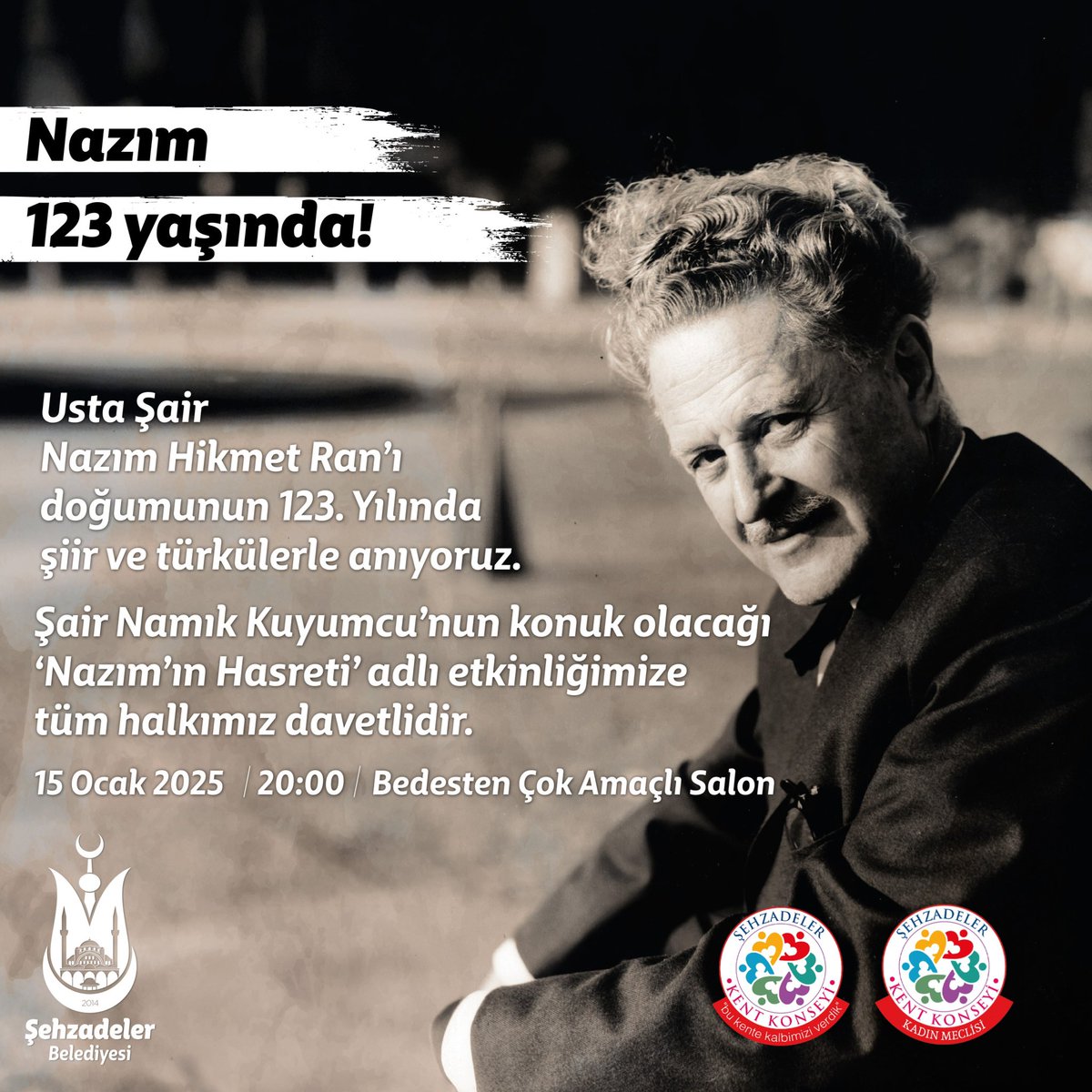 Usta şair Nazım Hikmet Ran'ın Doğum Yıldönümü Etkinliği