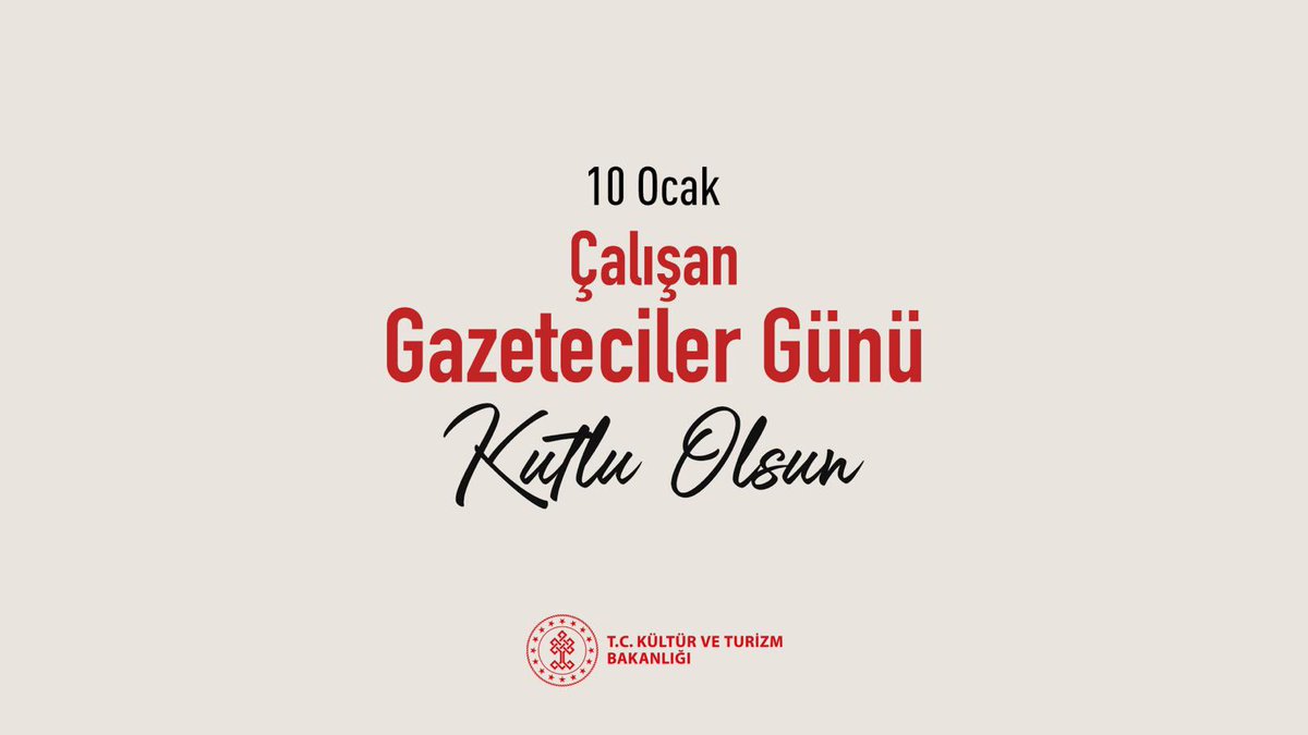 10 Ocak Çalışan Gazeteciler Günü