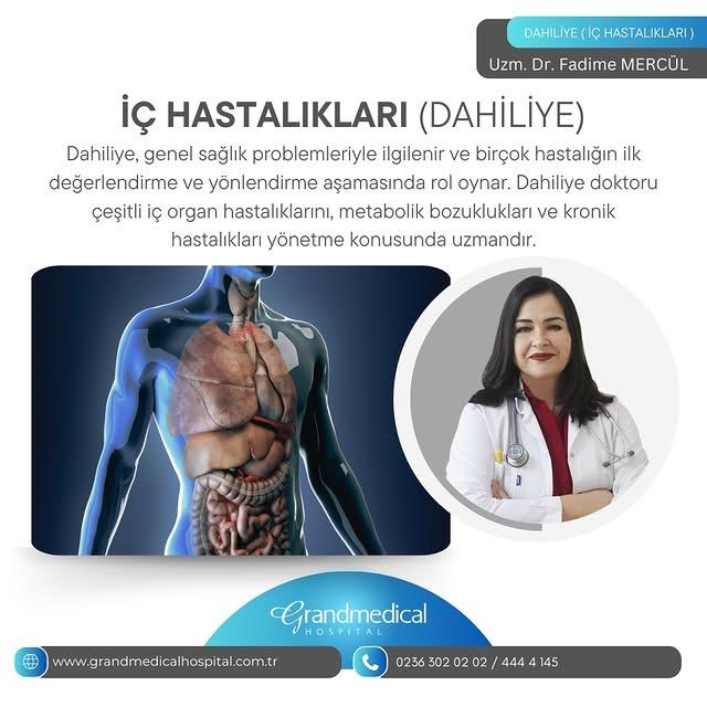 Manisa Özel Grandmedical Hastanesi'nde İç Hastalıkları Dahiliye Hizmeti Veriliyor