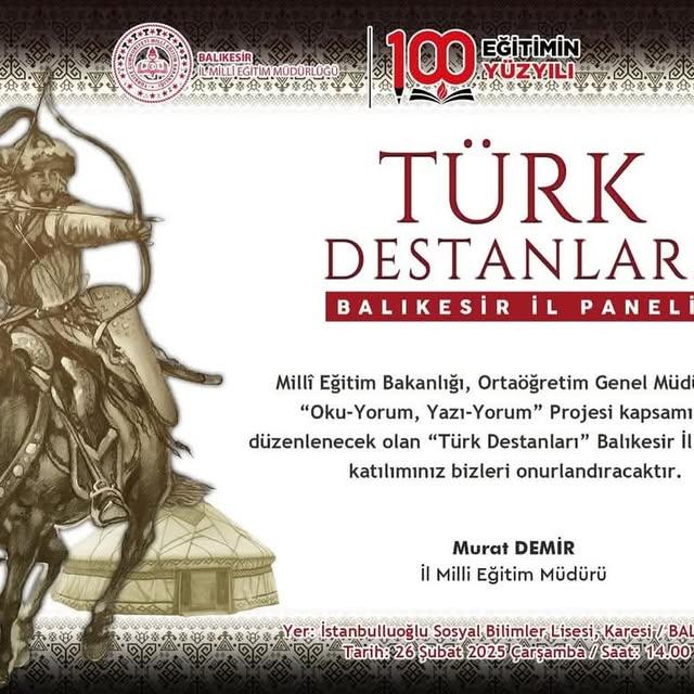 Balıkesir'de Türk Destanları: Bir Kültürel Miras Paneli