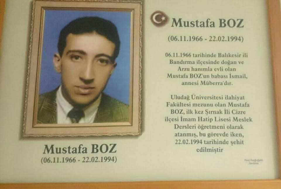 Bandırma'da Şehit Öğretmen Mustafa BOZ Anıldı