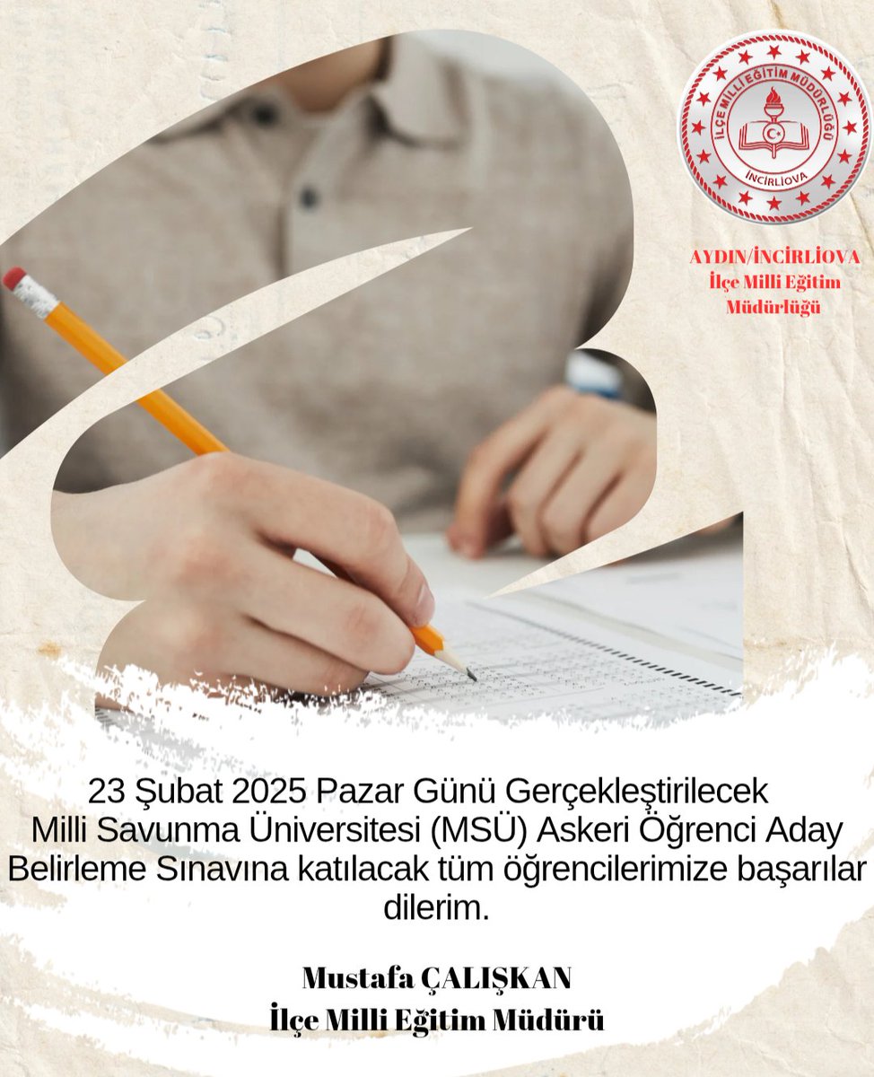 İncirliova'dan MSÜ'ye Yolculuk: Askeri Öğrenci Aday Belirleme Sınavı Başvuruları Tamamlandı