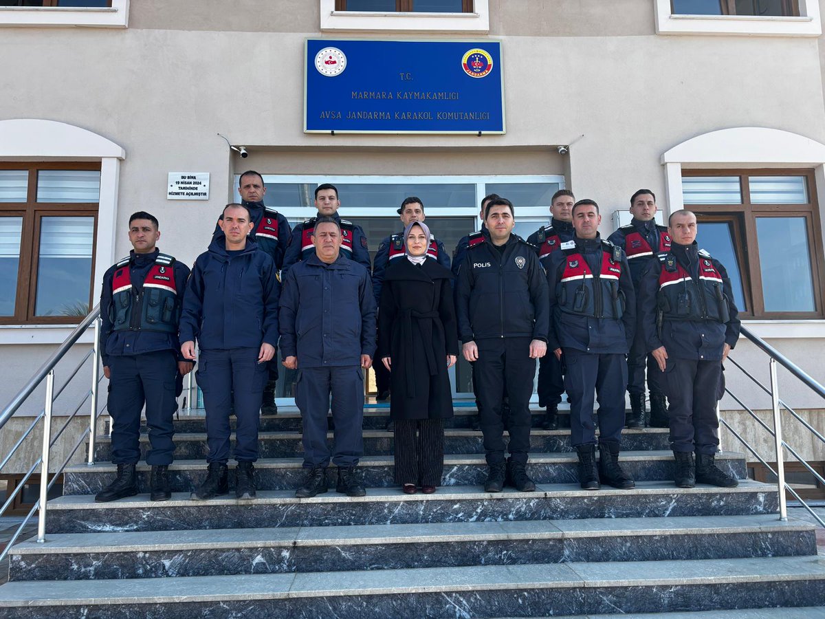 Avşa Jandarma Karakol Komutanlığı'nın Güvenlik Faaliyetlerine Yönelik Kaymakam Ziyareti