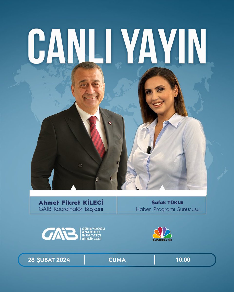 GAİB Başkan Vekili, CNBC'de Büyük Değerlendirme Yapacak