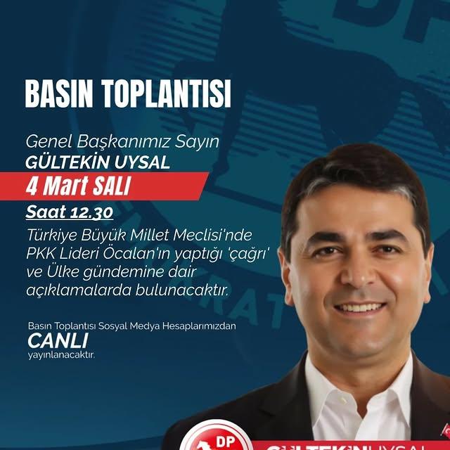 Gültekin Uysal, PKK Lideri Öcalan'ın Çağrısı ve Ülkede Gelişen Olayları Ele Alacak