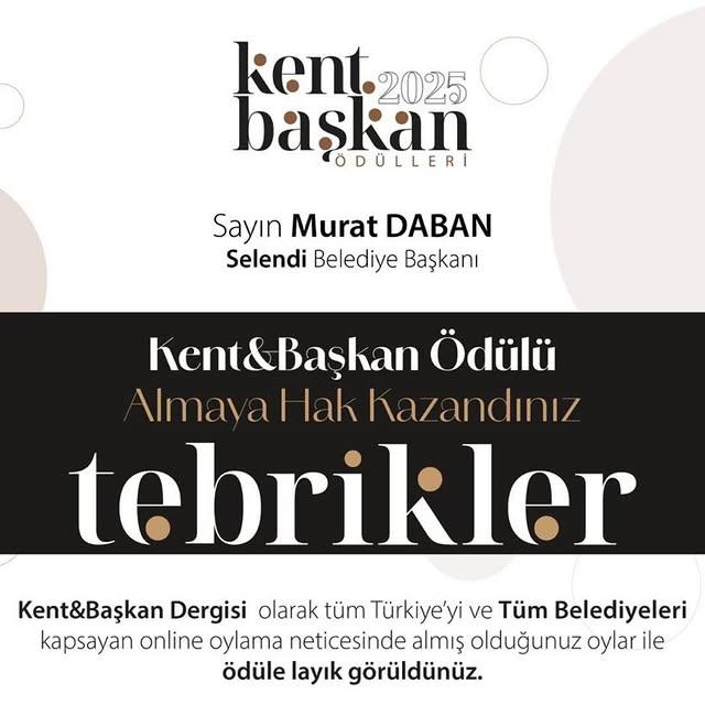 Selendi Belediyesi Başkanı Murat Daban, TİGAD Anketiyle Başarılı İlçe Belediye Başkanları Arasında Yer Aldı