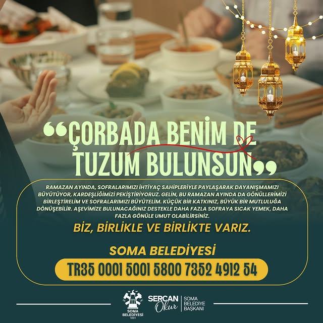 Soma Belediyesi, Ramazan'da İhtiyaç Sahiplerine Destek Çağrısı Yaptı