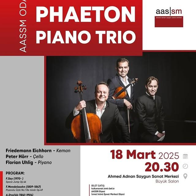 İzmir'de Unutulmaz Bir Klasik Müzik Gecesi: Phaeton Piano Trio Konseri