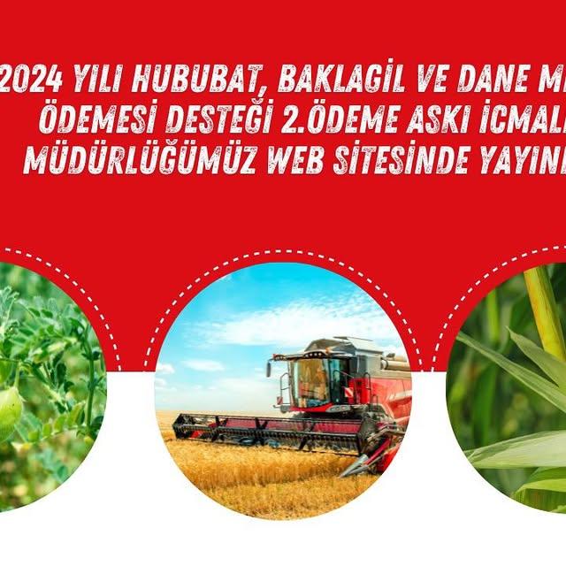 Balıkesir'de Hububat, Baklagil ve Dane Mısır Fark Ödemesi Destek Listeleri Açıklandı