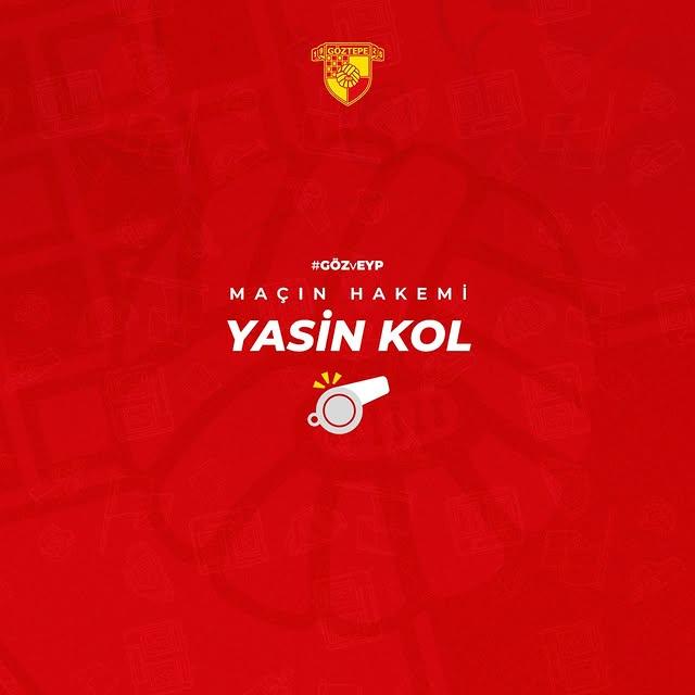 Göztepe - Eyüpspor Maçına Yasin Kol Atanacak