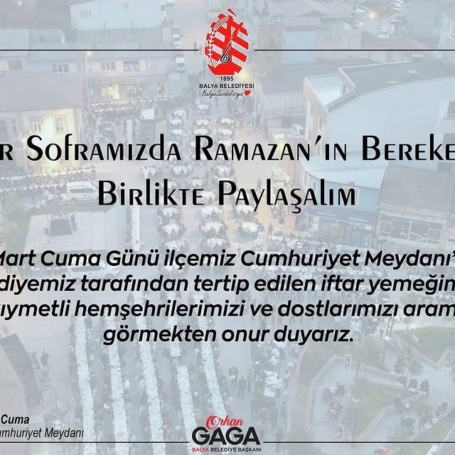 Balıkesir'in Balya ilçesinde Büyük İftar Toplanması