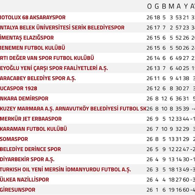 Nazilli Belediyespor, TFF 2. Lig Beyaz Grup'ta 17. Sıraya Düştü