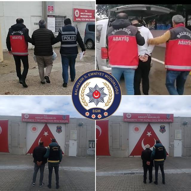 Balıkesir'de Eş Zamanlı Operasyonla Aranan Şahıslar Yakalandı