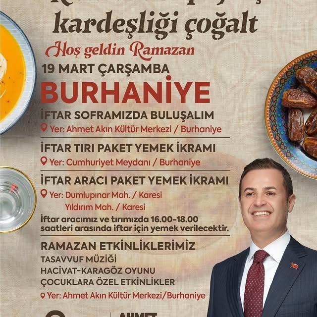 Balıkesir Büyükşehir Belediyesi Ramazan İftar Sofraları ve Paket Dağıtımına Devam Ediyor