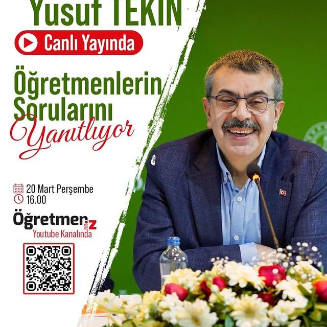 Bakan Tekin, ÖğretmenİZ Canlı Yayınında Öğretmenlerle Buluştu