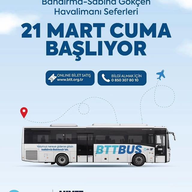 Bandırma-Sabiha Gökçen Havalimanı Arası Yeni Otobüs Hattı Başladı