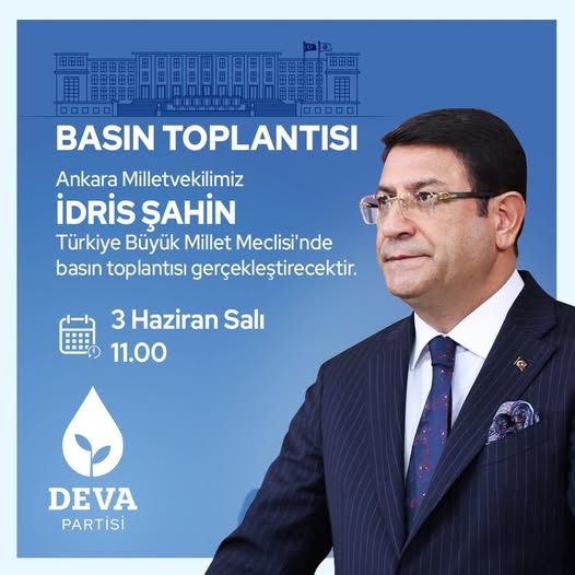 Deva Partisi Milletvekili Şahin, TBMM'de Basın Toplantısı Düzenleyecek