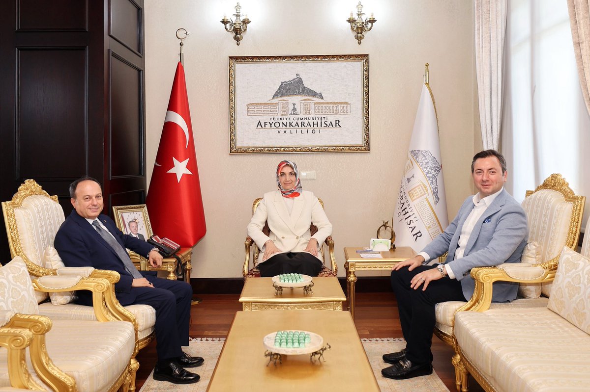 Afyonkarahisar Valisi Yiğitbaşı, ATSO Başkanı Serteser ve TOBB Fuarcılık Sektör Meclisi Başkanı Alagöz'ü Kabul Etti