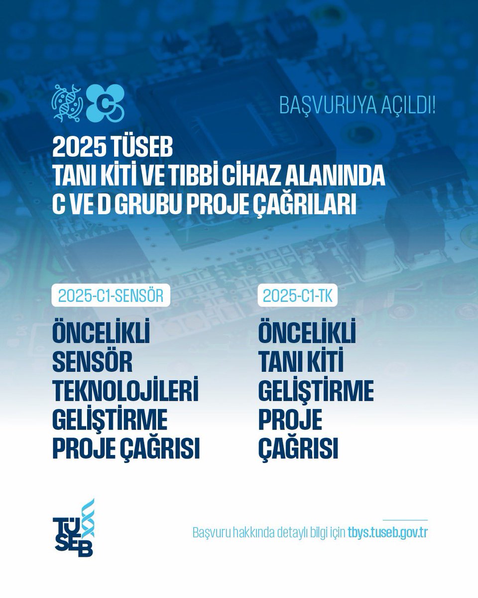 TÜSEB, 2025 Tanı Kiti ve Tıbbi Cihaz Proje Çağrılarını Başlattı