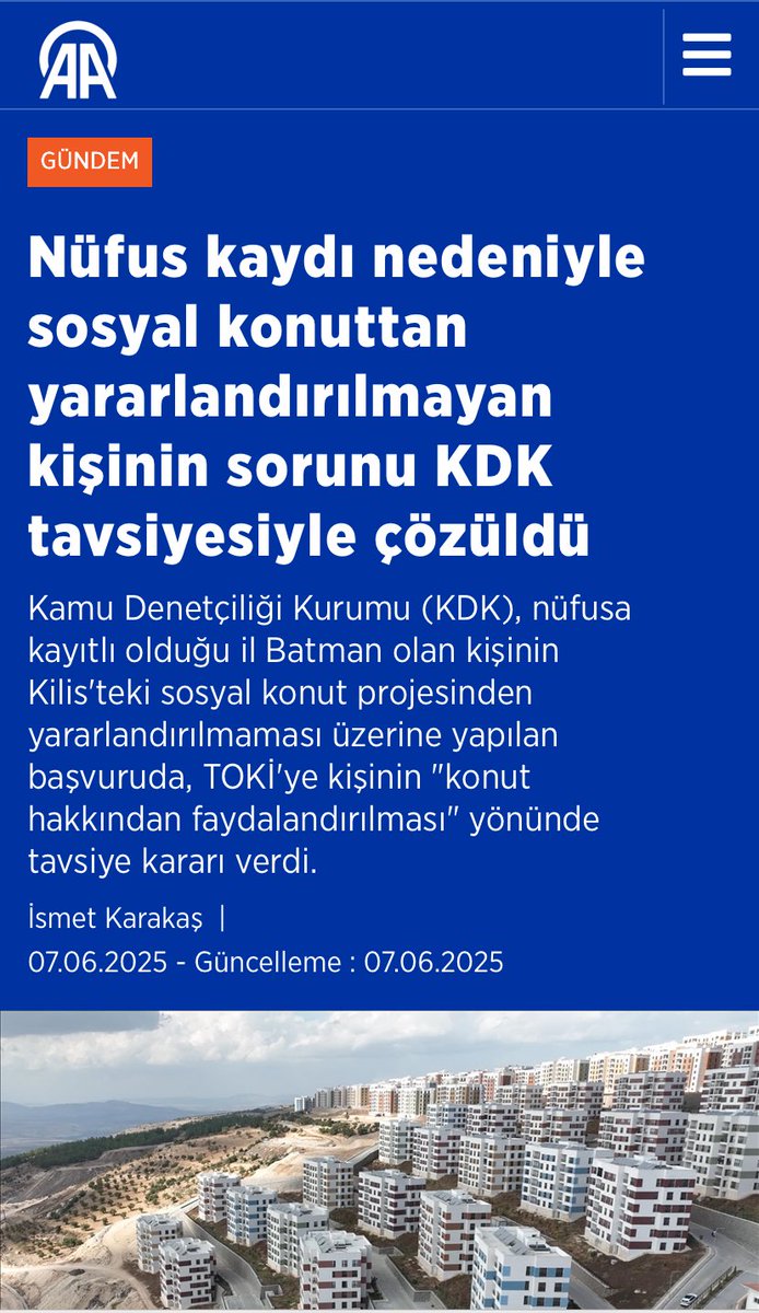 Nüfus Kaydı Sorunu Çözen Ombudsman Kararı: Vatandaş Sosyal Konuta Kavuştu