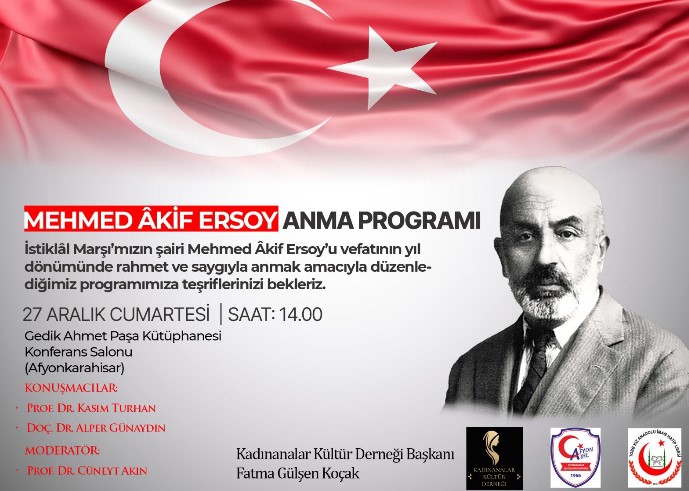 Kadınanalar Kültür Derneği'nin İlk Etkinliği Mehmet Akif Ersoy'u Anma ve Anlama Etkinliği